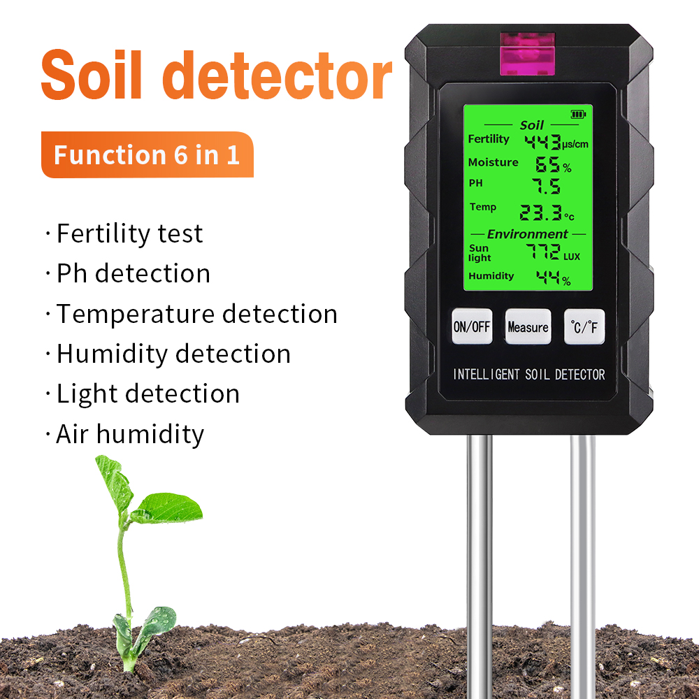 6 in 1 Digital Soil Tester Mul - Ph Meter Digital Water Tester recension och pris