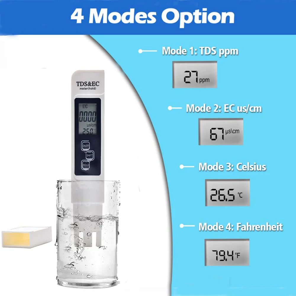 Digital TDS EC Water Tester Me - Ph Meter Digital Water Tester recension och pris